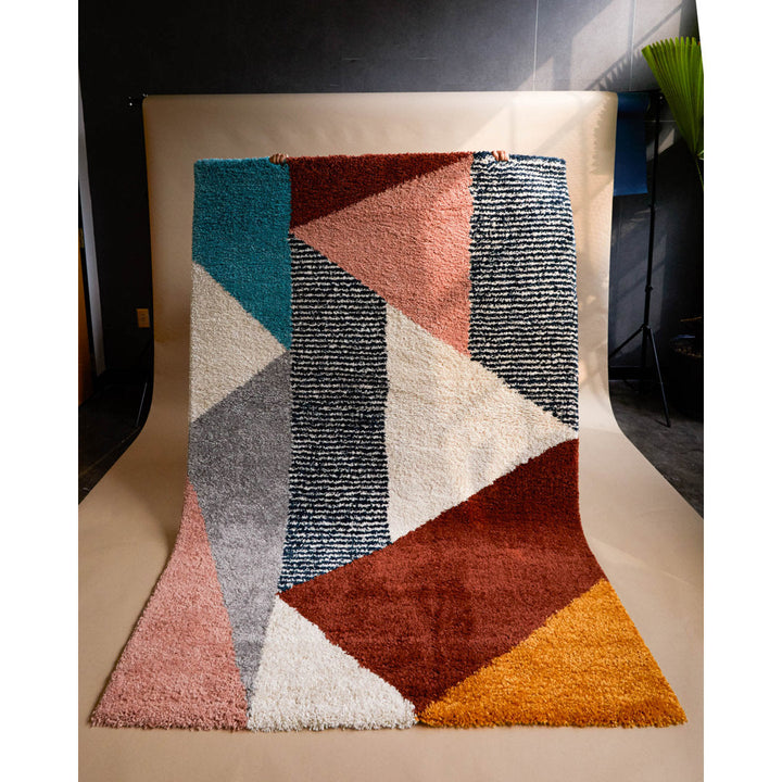 Satterlee Geometric Orange/Gray/Brown Area Rug Mercury Row® Rug Size: Rectangle 7'10" x 10'