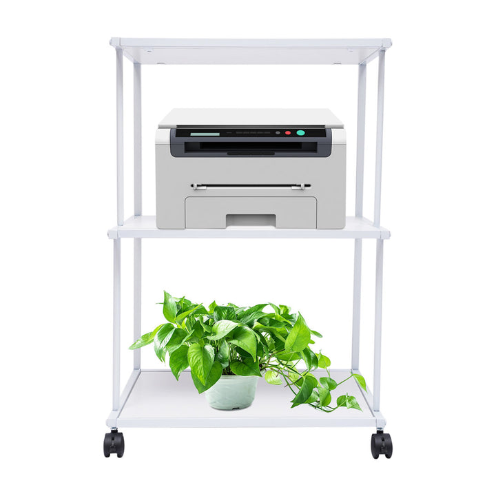 3-Shelf Office Printer Stand with Wheels YaoTown