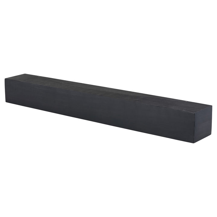 Modern Farmhouse Fireplace Shelf Mantel Dogberry Collections Depth: 9", Finish: Midnight Black, Shelf Length: 48"