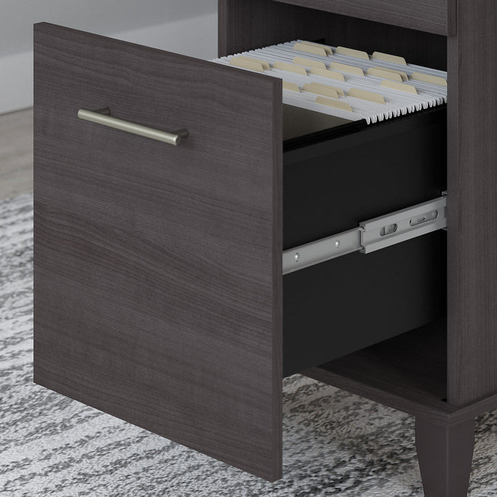 Magomed Executive Desk Gracie Oaks Color: Storm Gray