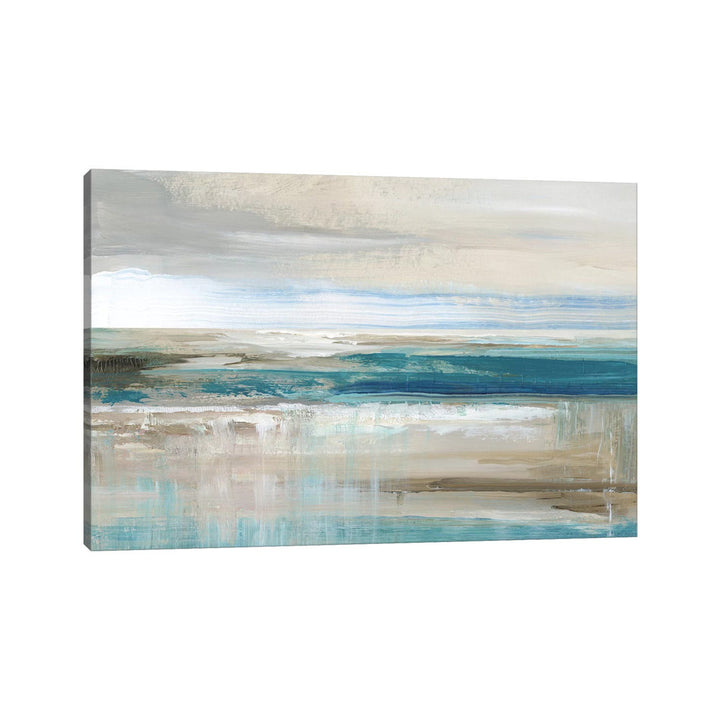 Abstract Sea ' - Floater Frame Print on Canvas East Urban Home Size: 18" H x 26" W x 1.5" D Format: Wrapped Canvas