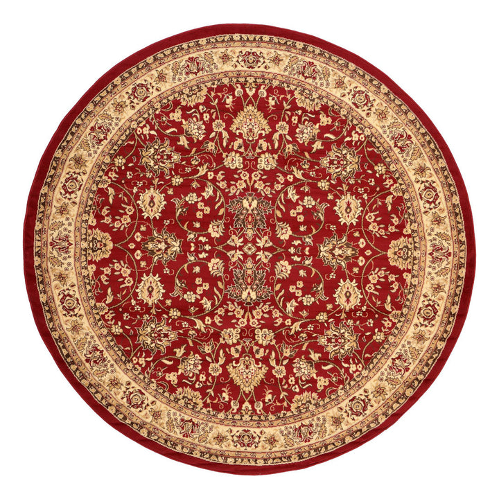 Bhatari Oriental Burgundy Area Rug Winston Porter Rug Size: Round 7'10"