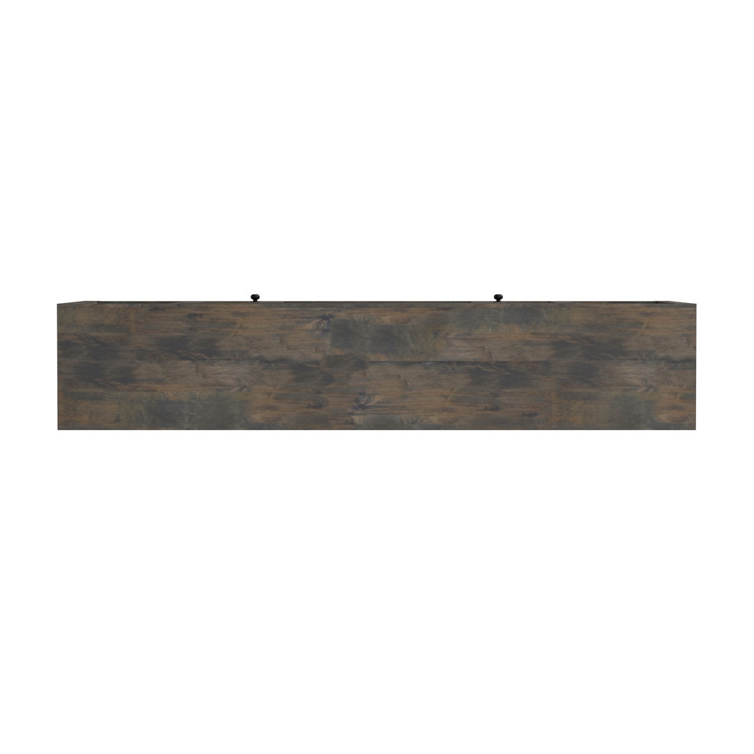 Columbia 84" No Assembly Required Barnwood Finish TV Stand, For TVs Up To 95" Greyleigh™