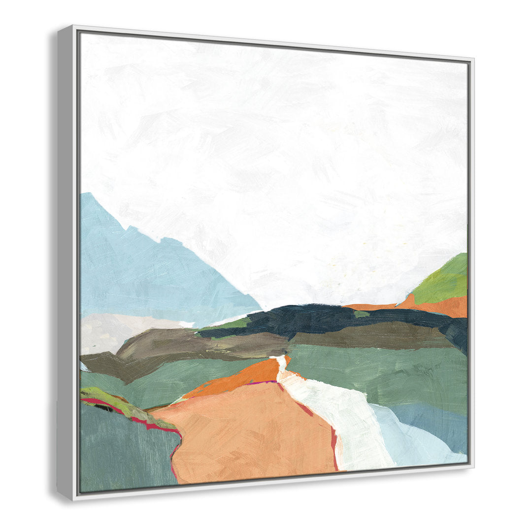 April Morning - Floater Frame Painting on Canvas Joss & Main Size: 37.5" H x 37.5" W x 2" D Format: White