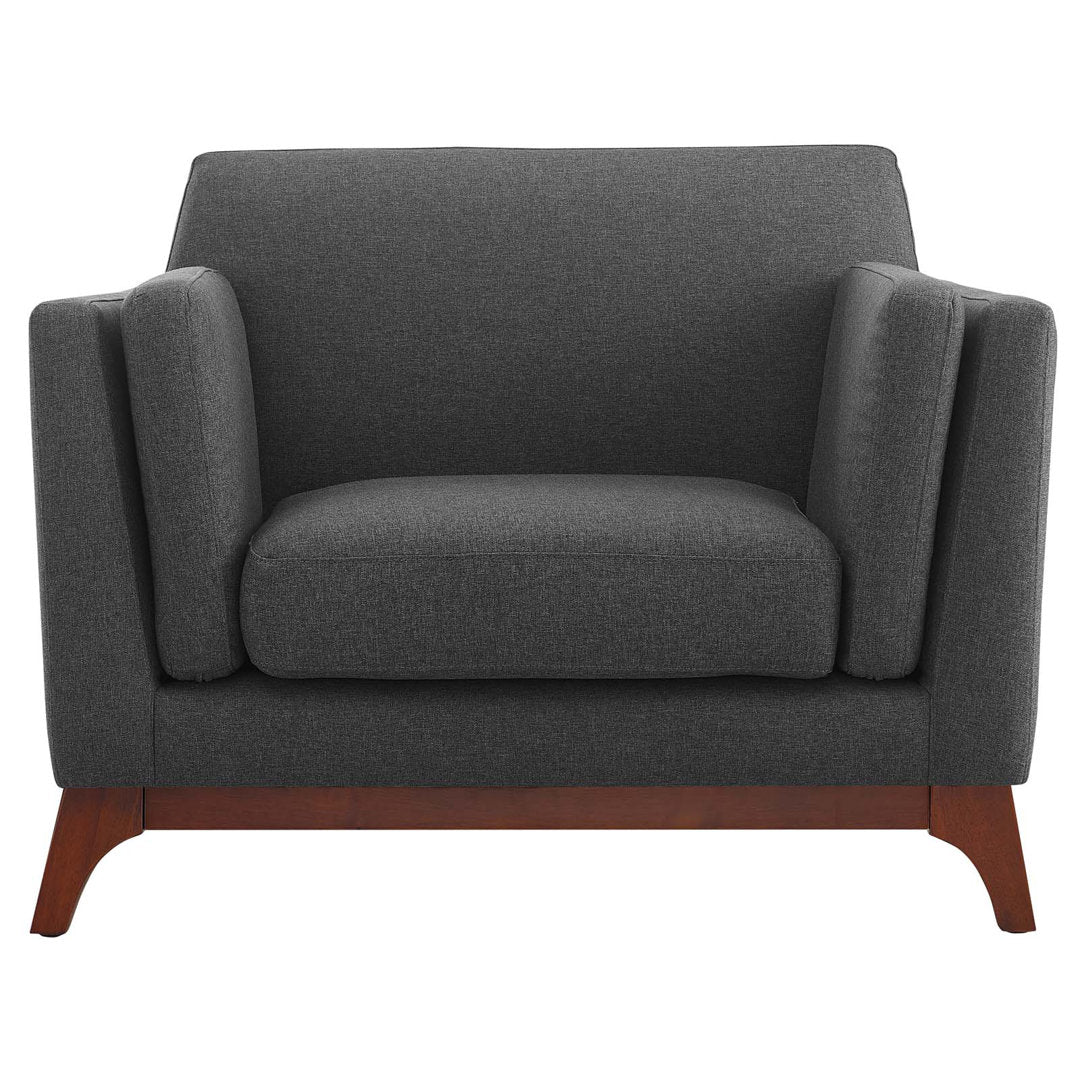 Bartouille Upholstered Fabric Armchair Union Rustic Fabric: Gray Polyester