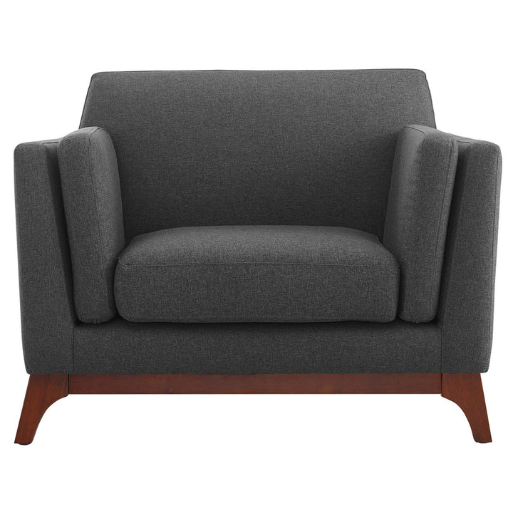 Bartouille Upholstered Fabric Armchair Union Rustic Fabric: Gray Polyester