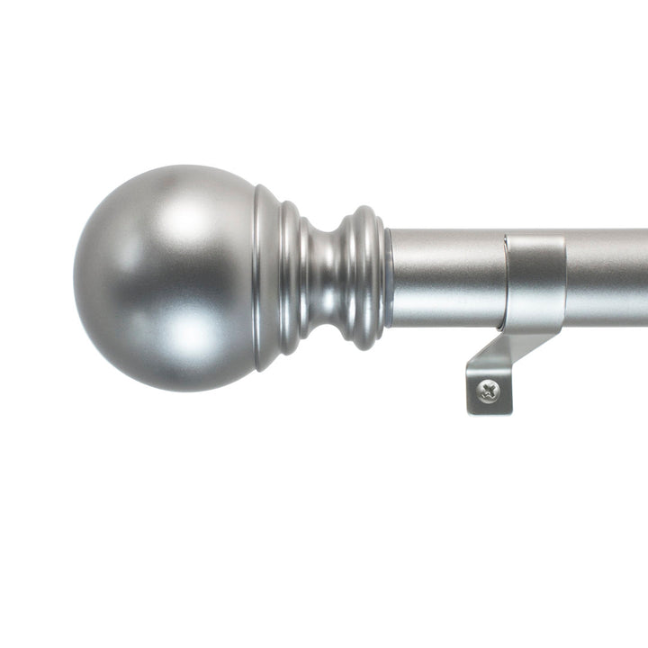 Inman Metal Adjustable Single Curtain Rod Winston Porter Size: 72" - 144" W Finish: Silver