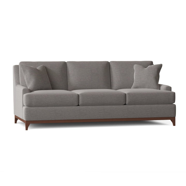 Madelyn 89" Recessed Arm Sofa Wayfair Custom Upholstery™ Fabric: Macc Gray Textured Linen
