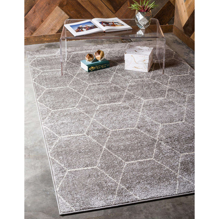 Debrodie Geometric Light Gray Area Rug George Oliver Rug Size: Rectangle 10' x 13'1"