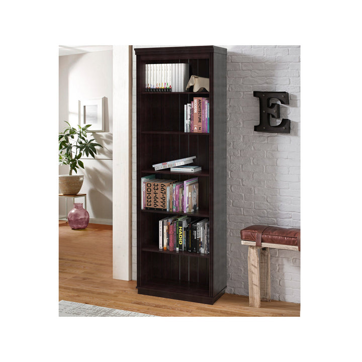 Ainsley 87" H 6 Shelf Bookcase Notio Color: Havana Configuration: Premium
