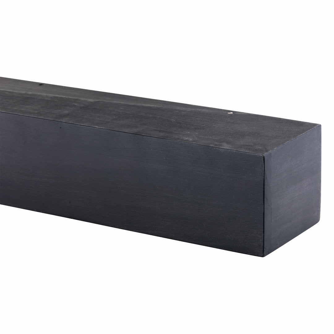 Modern Farmhouse Fireplace Shelf Mantel Dogberry Collections Depth: 9", Finish: Midnight Black, Shelf Length: 48"