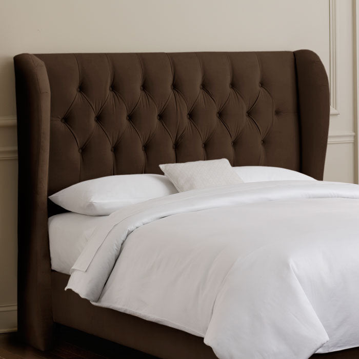 Knaresborough Tufted Upholstered Low Profile Standard Bed Greyleigh™ Size: Queen Body Fabric: Classic Chocolate Velvet