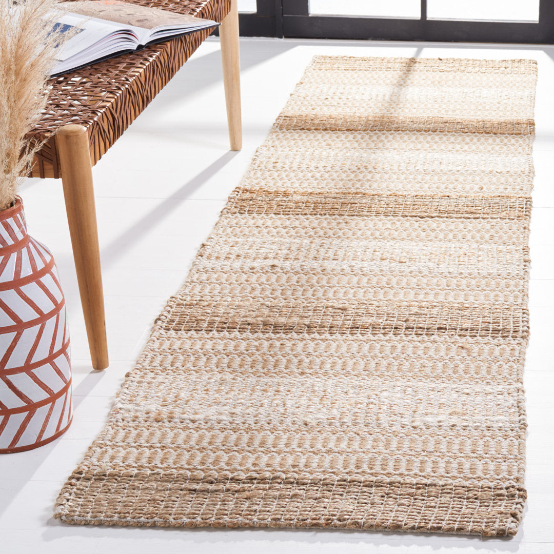 Sorrell Geometric Flatweave Ivory/Natural Area Rug Laurel Foundry Modern Farmhouse® Rug Size: Runner 2'3" x 8'