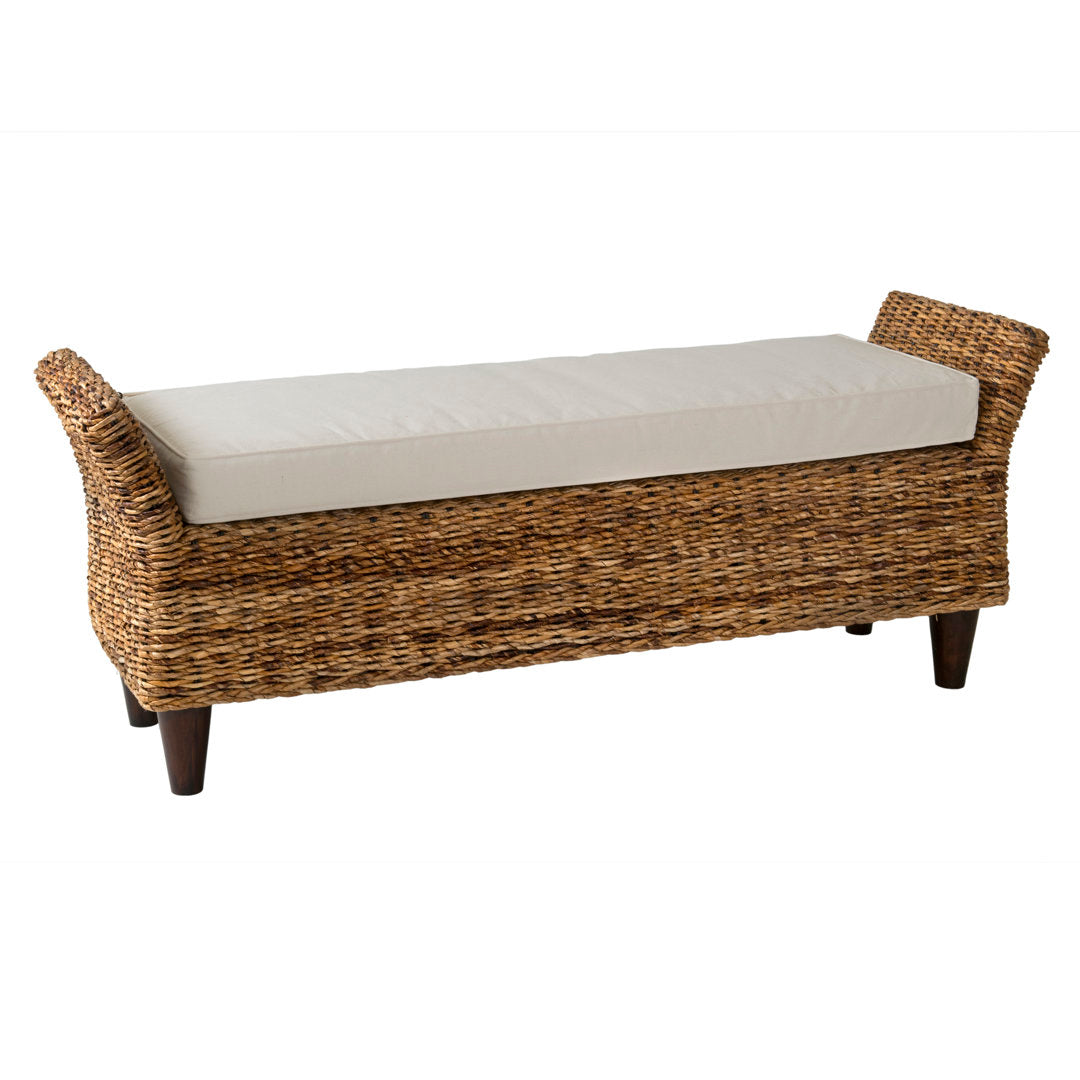 Calne Upholstered Wicker Bench Sand & Stable™