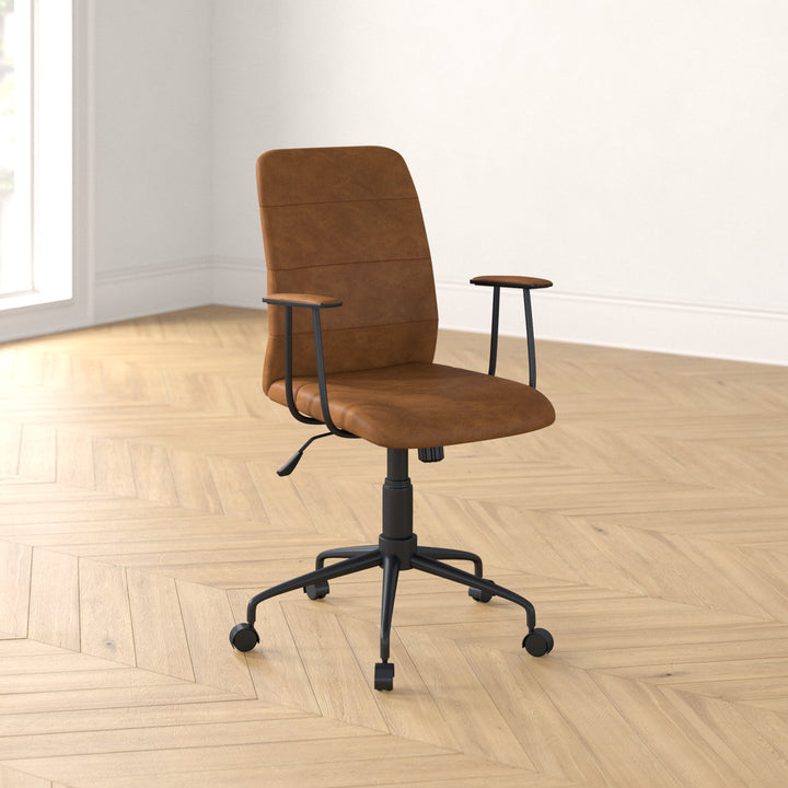Zion Task Chair Steelside™ Upholstery Color: Brown