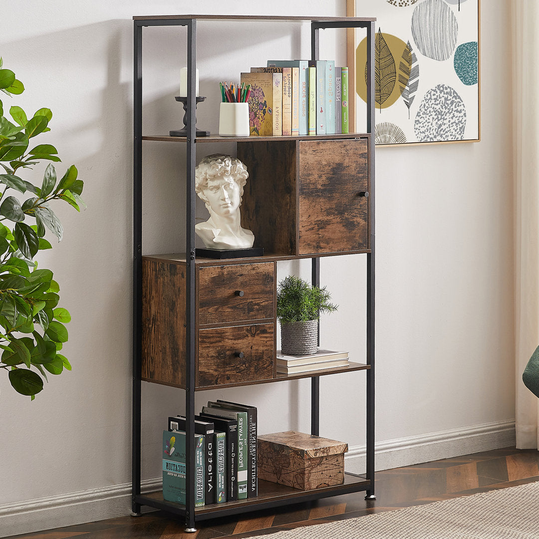 Mullica 31" W Steel Standard Bookcase 17 Stories