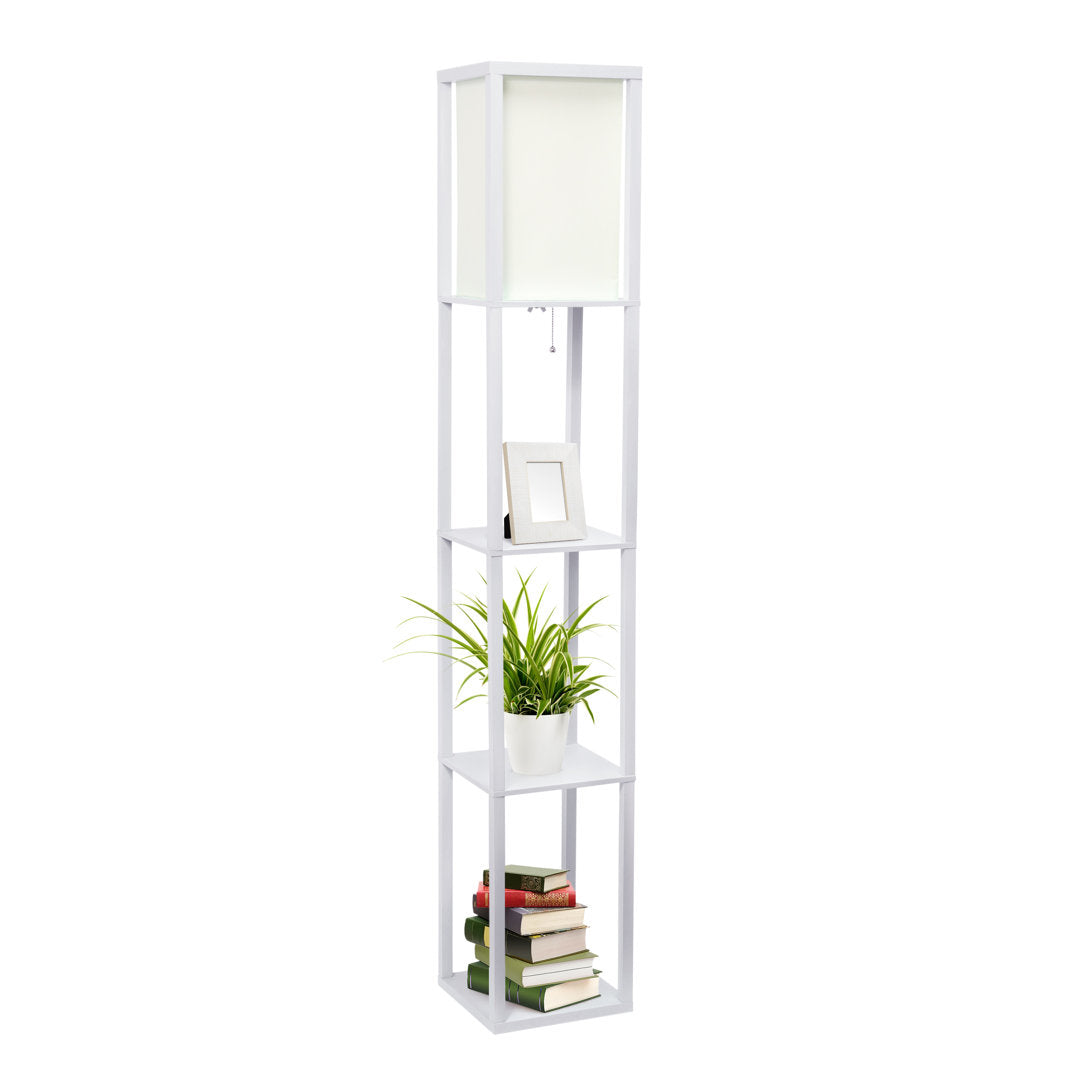 Abeyta 62.75" Column Floor Lamp Mercury Row® Teen Base Finish: White, Bulb Included: No