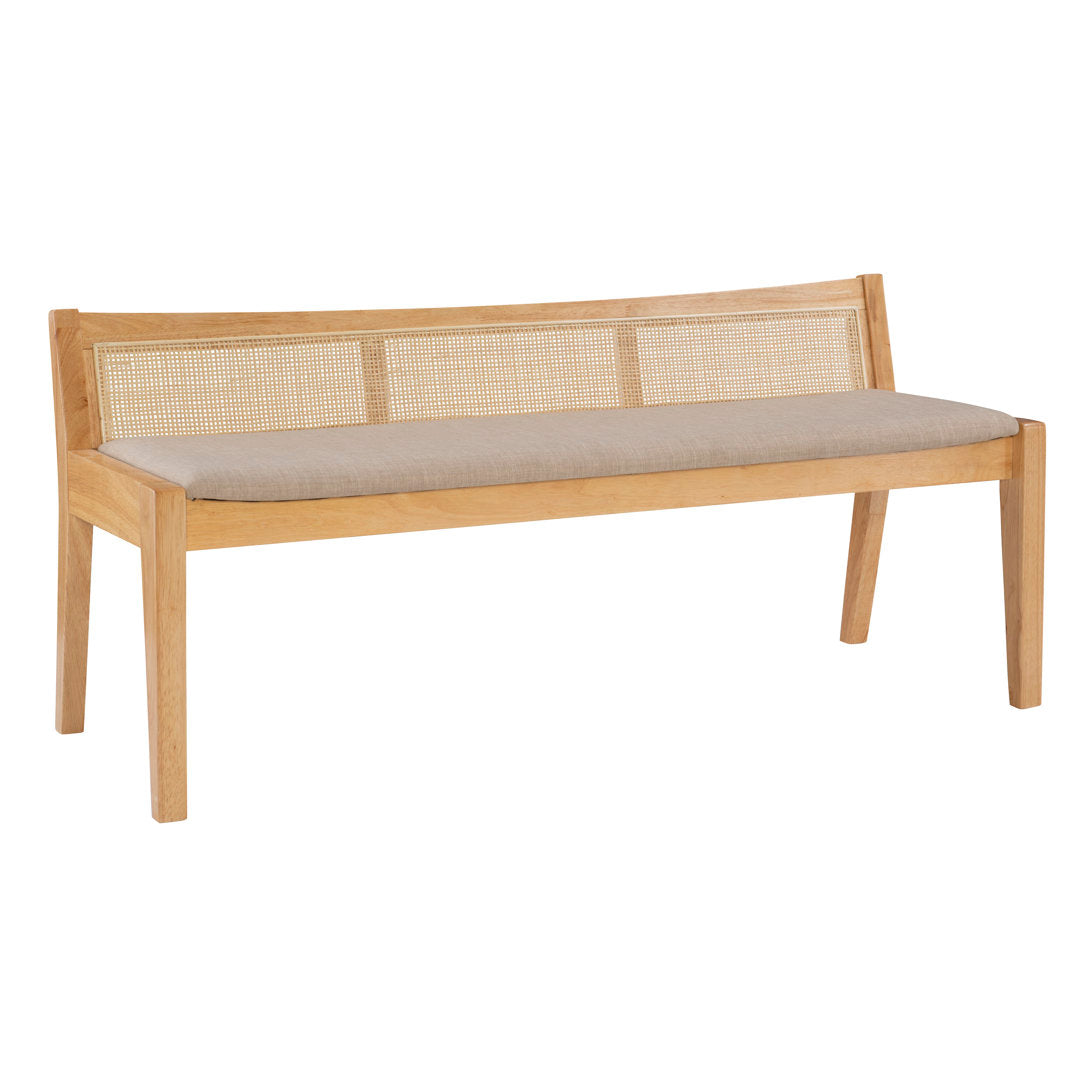 Donner Cane Back Cushioned Bench Joss & Main