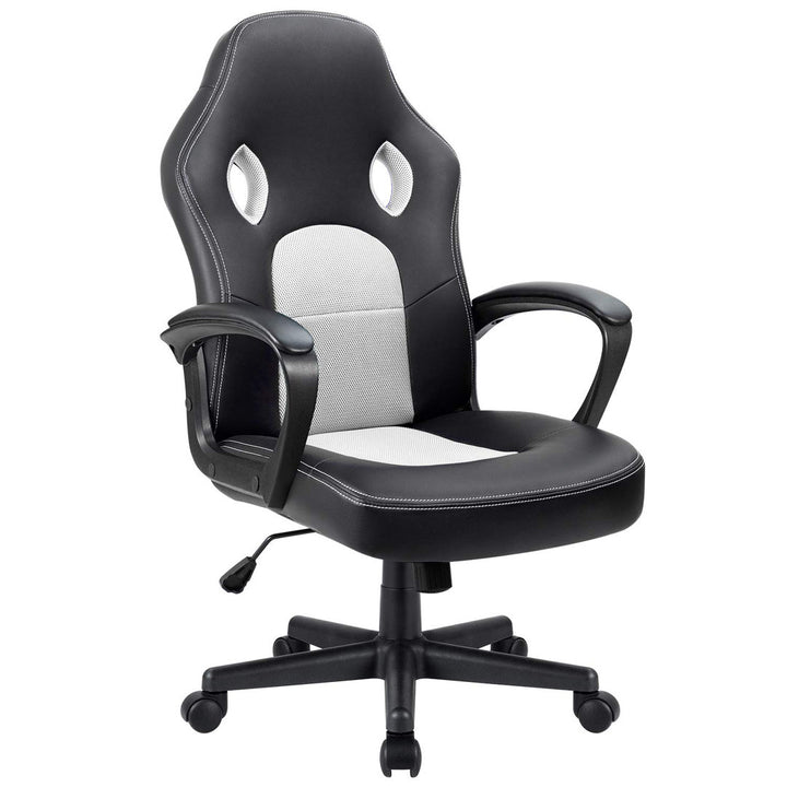 PC and Racing Ergonomic Gaming Chair Ebern Designs Color: White