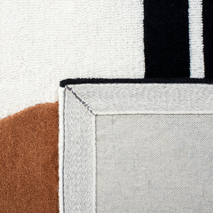 Antoni Handmade Wool Ivory/Black/Brown Rug AllModern Rug Size: Rectangle 2' x 3'