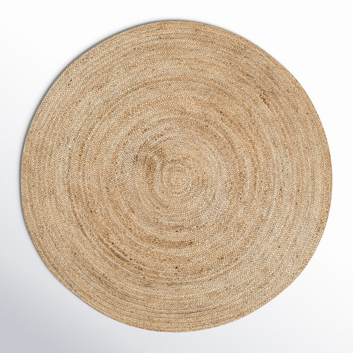 Natural Jute Area Rug Breakwater Bay Rug Size: Round 6'