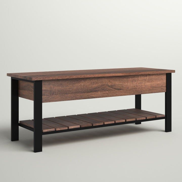 Hollen Storage Bench Three Posts™ Color: Chestnut