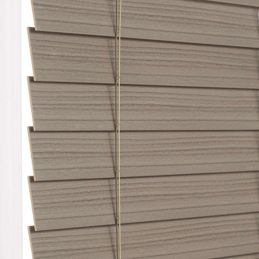 2.5 " Room Darkening Cordless Faux Wood Blind Symple Stuff Color/Finish: Seal Gray Length: 72", Width: 26.5"