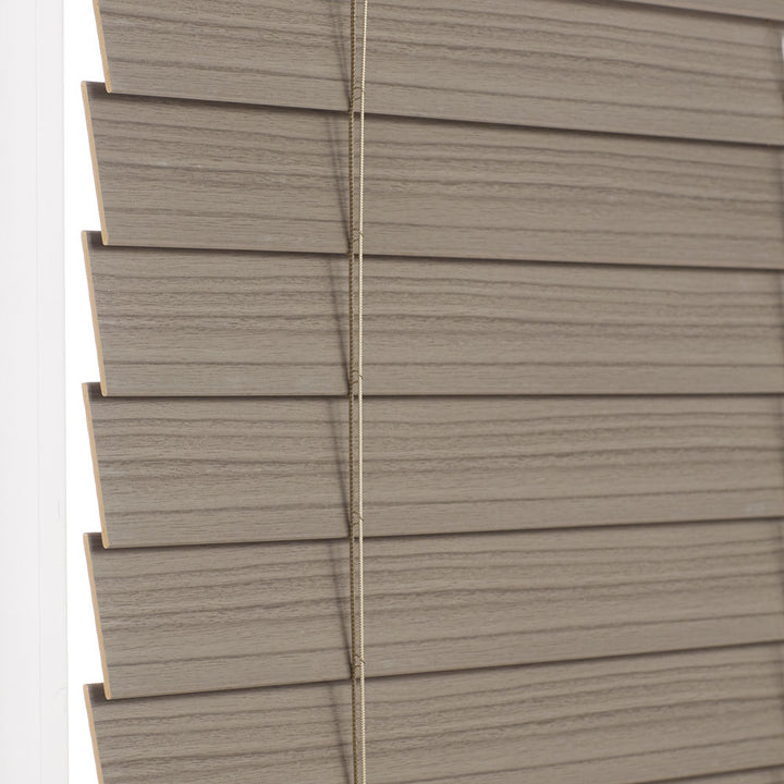 2.5 " Room Darkening Cordless Faux Wood Blind Symple Stuff Color/Finish: Seal Gray Length: 72", Width: 26.5"