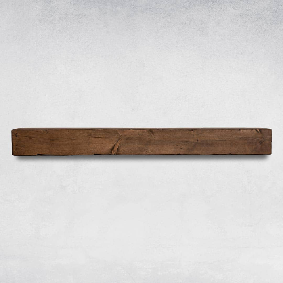 Melodye Rustic Fireplace Shelf Mantel Ebern Designs Shelf Length: 48 in., Finish: Provincial