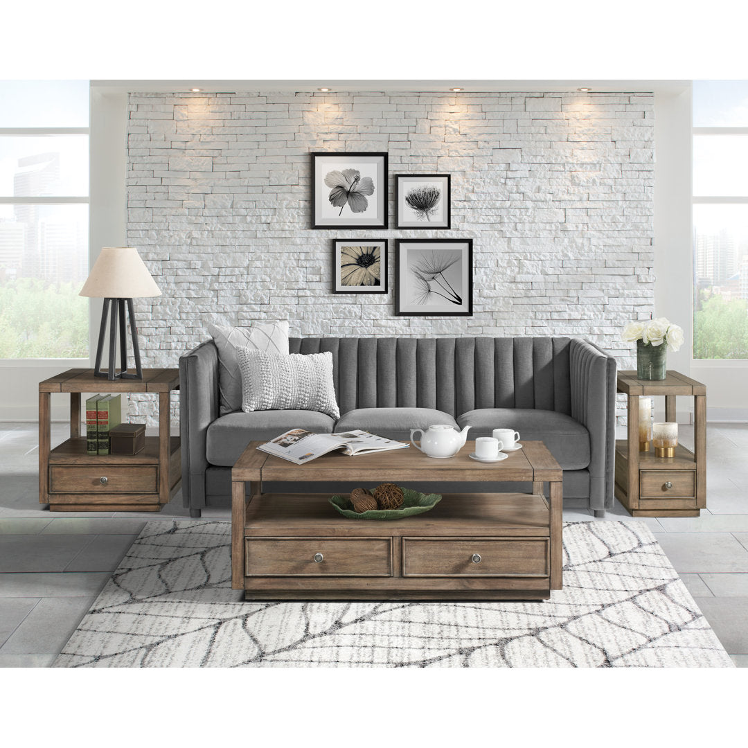 Vincenta Block Coffee Table with Storage Birch Lane™
