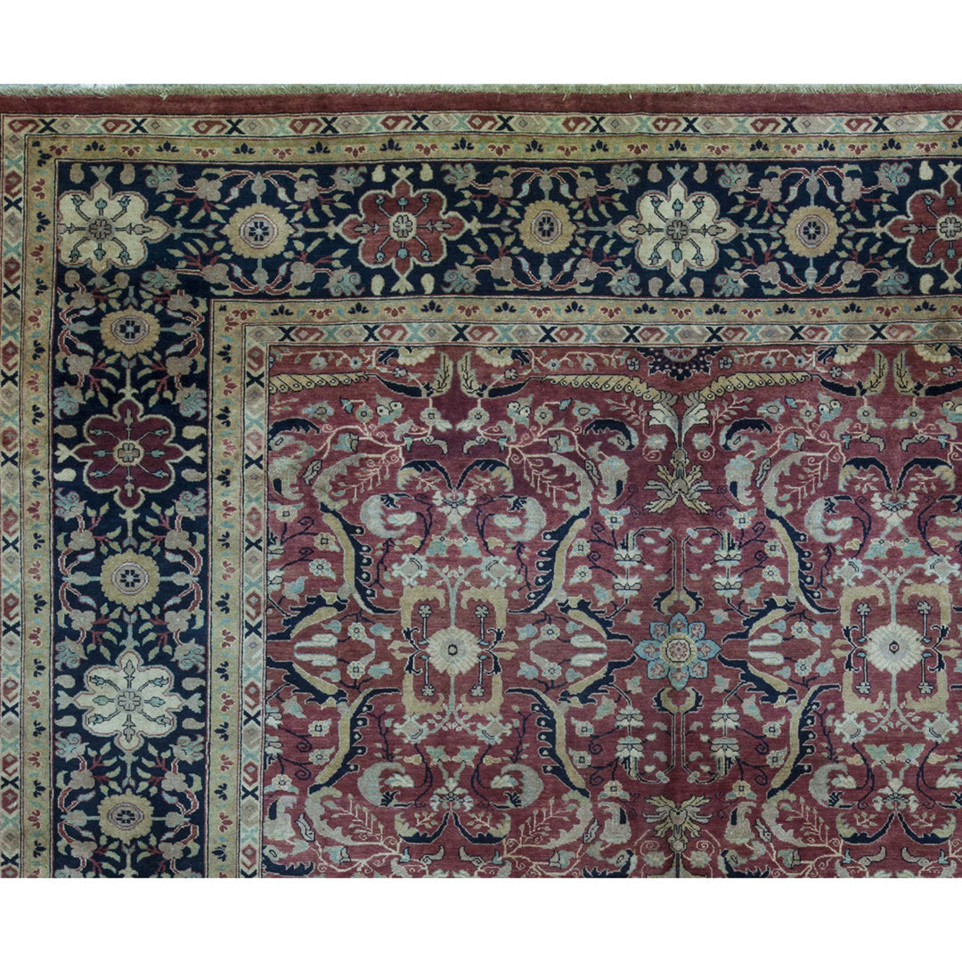 Hand-Knotted High-Quality Rust and Black Area Rug Bokara Rug Co., Inc.