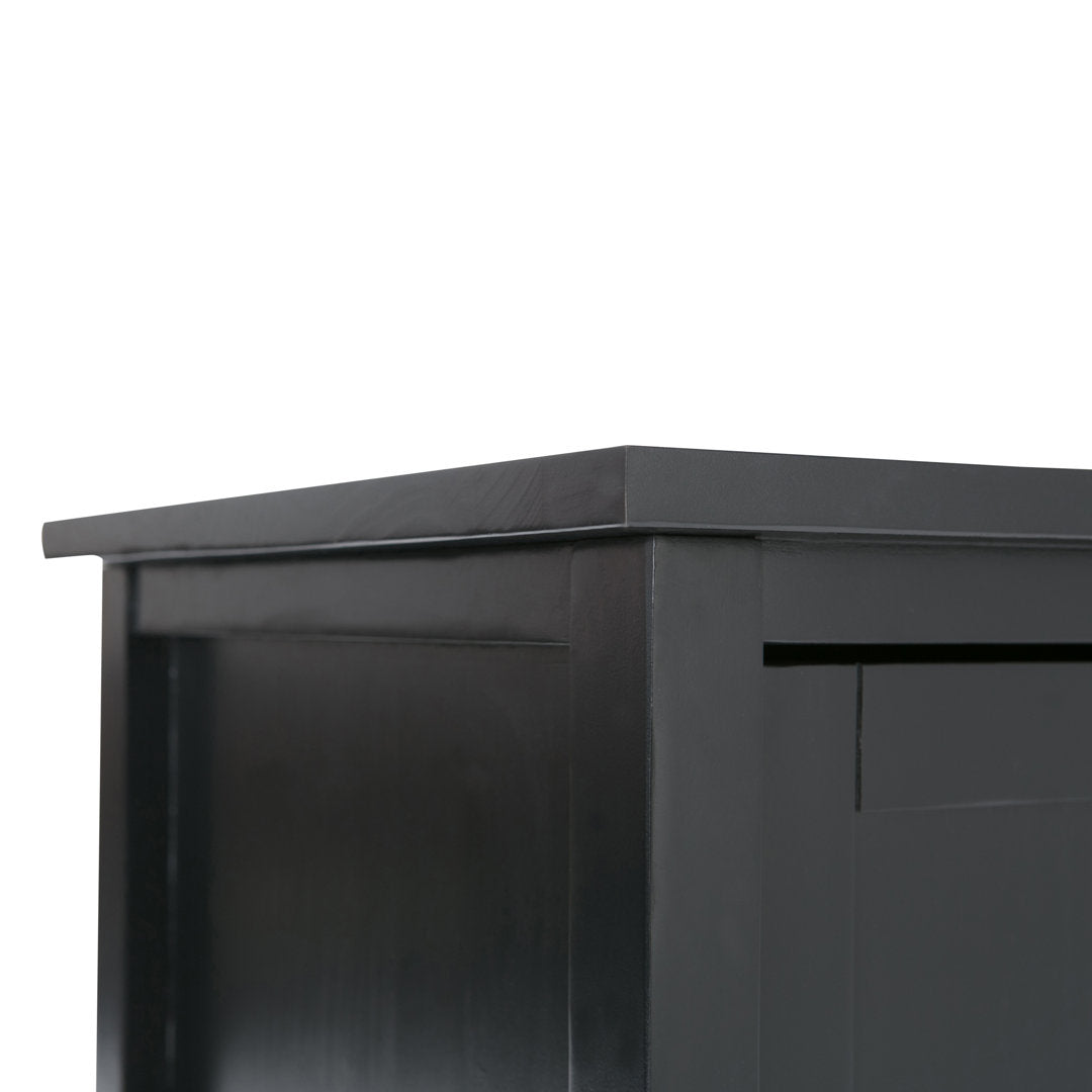 Warm Shaker SOLID WOOD TV Media Stand iFor TVs up to 50 inches Simpli Home Color: Black