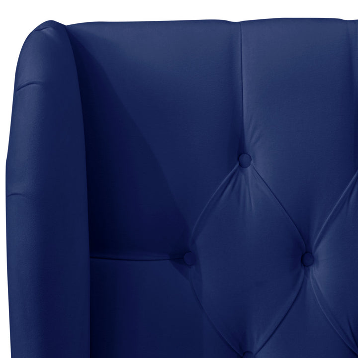 Knaresborough Tufted Upholstered Low Profile Standard Bed Greyleigh™ Size: Full Body Fabric: Classic Ink Performance Velvet