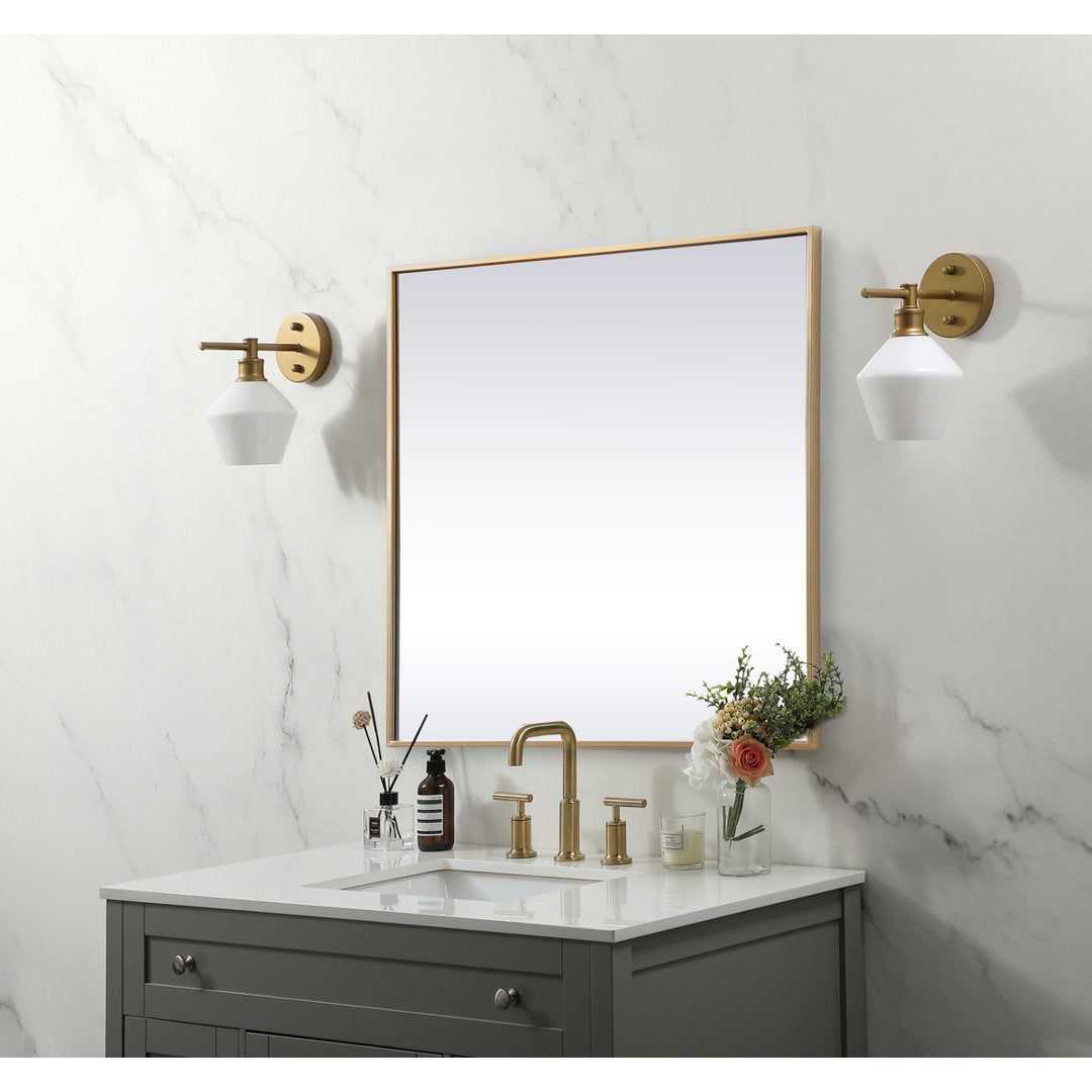 Valparaiso Accent Mirror Wade Logan® Size: 30"  x 30"  Finish: Brass