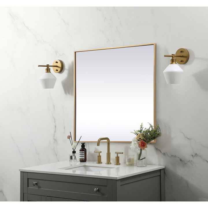 Valparaiso Accent Mirror Wade Logan® Size: 30"  x 30"  Finish: Brass