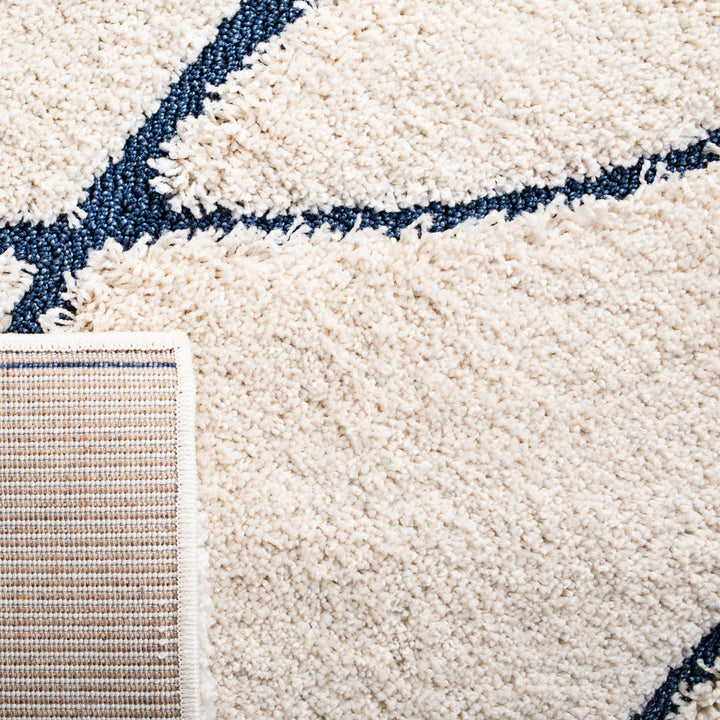 Ashal Abstract Cream/Blue Area Rug Wade Logan® Rug Size: Square 11'