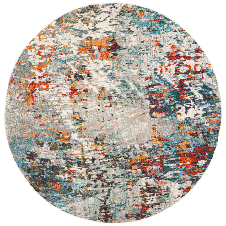 Gammage Gray/Blue Rug Trent Austin Design® Rug Size: Round 10'
