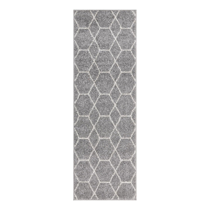 Debrodie Geometric Light Gray Area Rug George Oliver Rug Size: Runner 2' x 6'1"