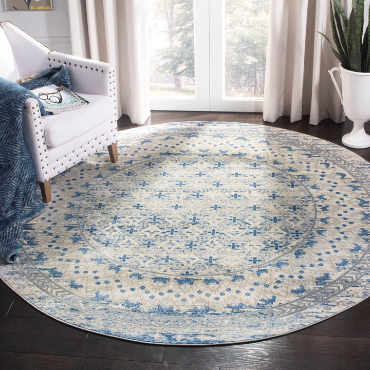 Llana Performance Oriental Rug Bungalow Rose Rug Size: Round 5'