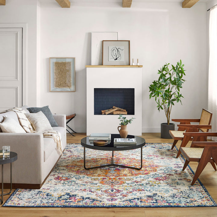 Hillsby Oriental Blue/Orange Area Rug Mistana™ Rug Size: Rectangle 10' x 13'