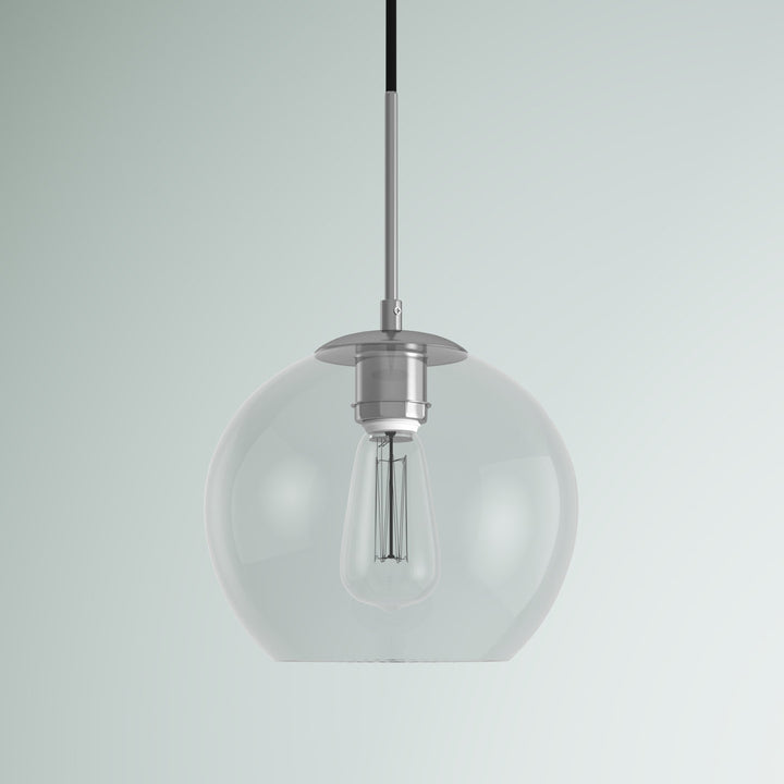 Snead 1 - Light Single Globe Pendant Mercury Row® Shade Color: Clear Size: 68" H x 7.9" W x 7.9" D Base Finish: Gold