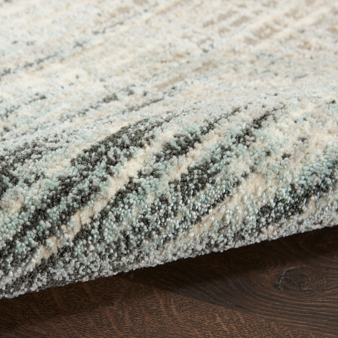 Kylan Abstract Teal/Gray/Beige Area Rug Steelside™ Rug Size: Rectangle 5'3" x 7'3"
