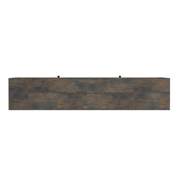 Columbia 84 inch Electric Fireplace TV Stand for TVs up to 88 inches, Barnwood Finish Greyleigh™