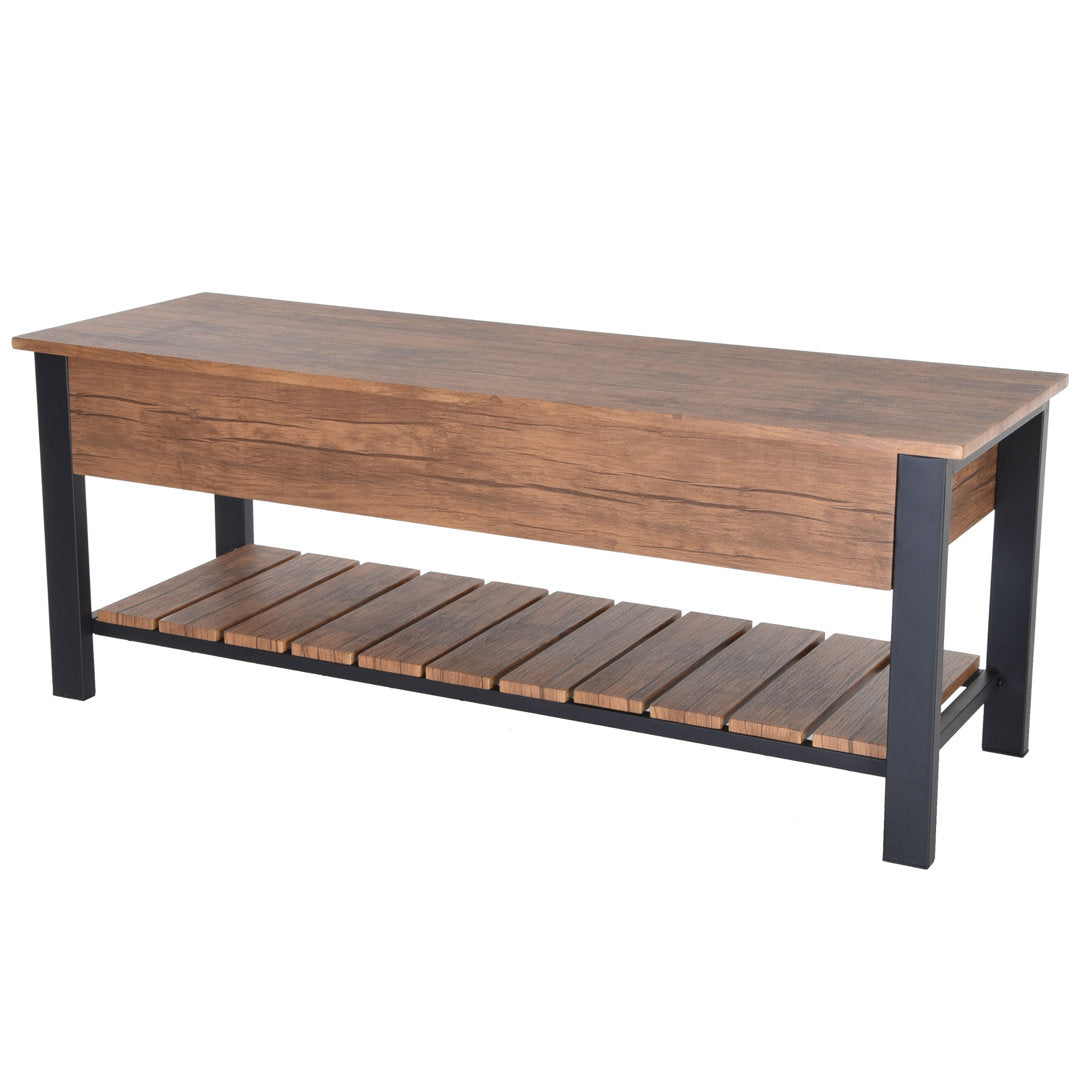 Hollen Storage Bench Three Posts™ Color: Walnut