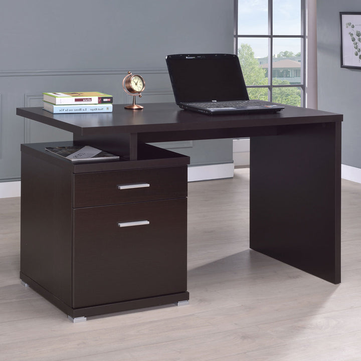 Alyun Credenza desk Latitude Run® Color: Cappucino