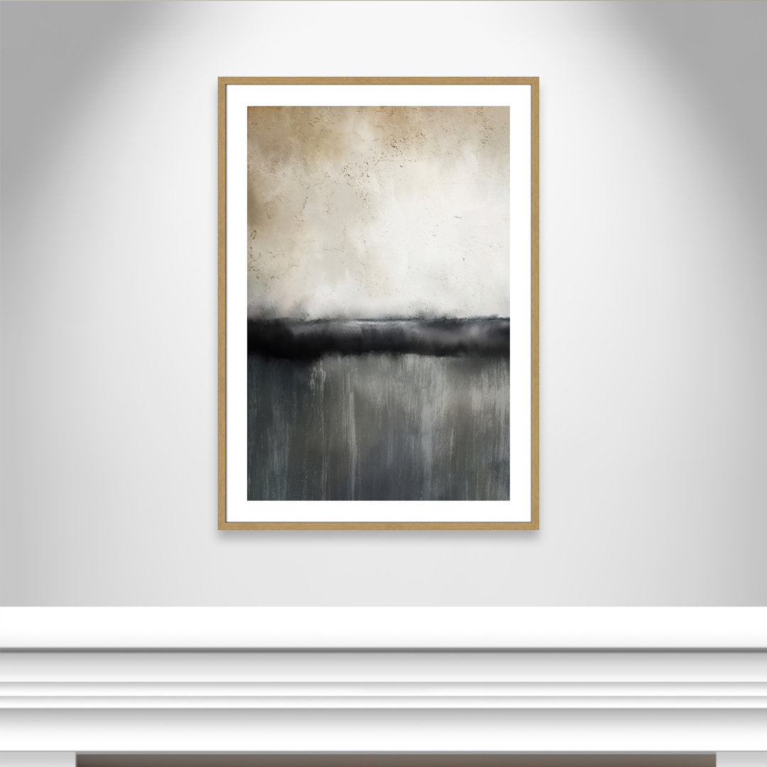 Sunset by Kimberly Allen Print Joss & Main Size: 41.5" H x 29.5" W x 0.75" D Format: Beige Wood Framed Paper