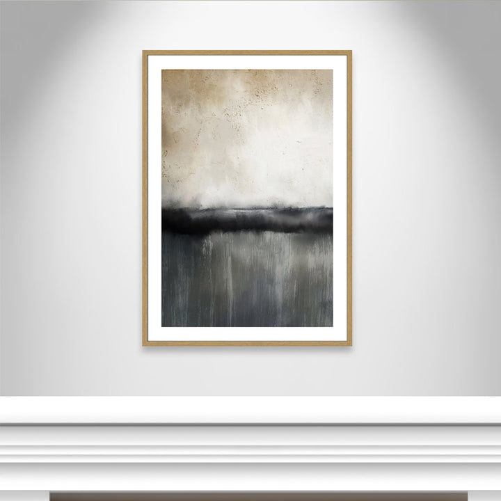 Sunset by Kimberly Allen Print Joss & Main Size: 41.5" H x 29.5" W x 0.75" D Format: Beige Wood Framed Paper