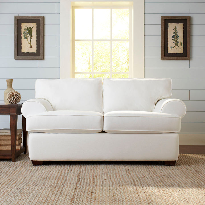 67" Recessed Arm Loveseat Birch Lane™ Fabric: Classic Bleach White Twill