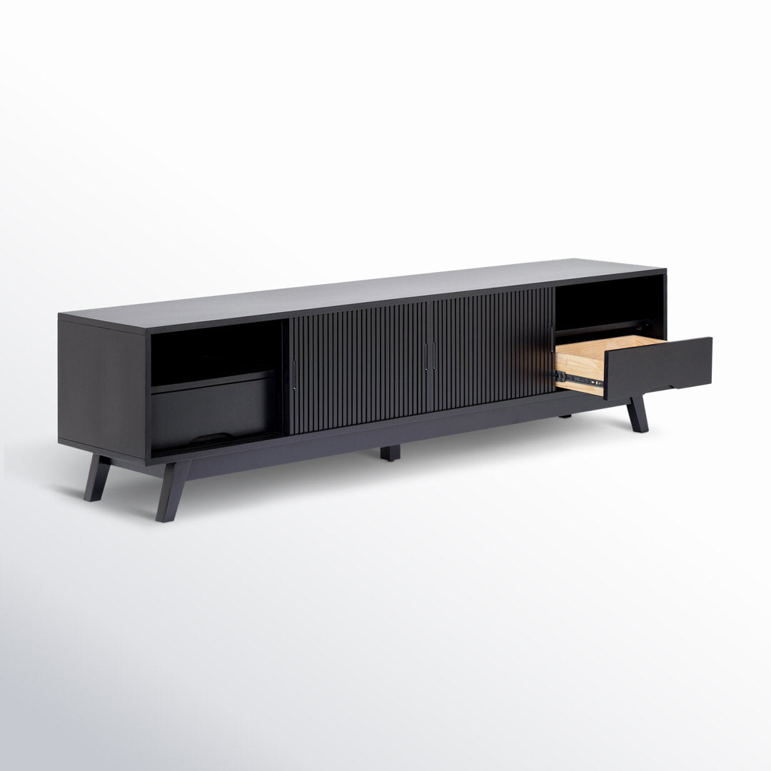 Burton 79'' Media Console AllModern Color: Black/Black