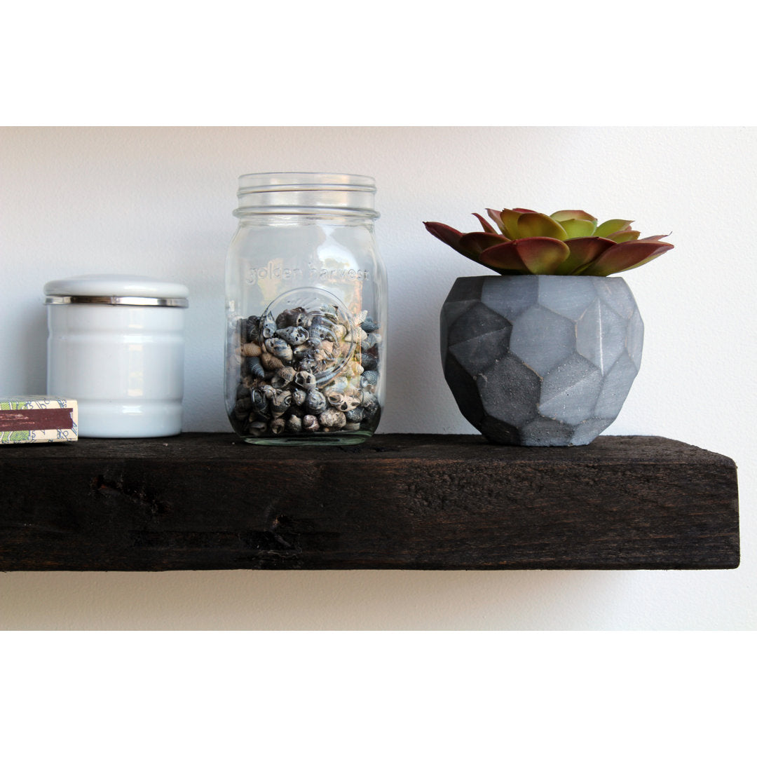 Joao 2 Piece Solid Wood Floating Shelf with Reclaimed Wood Gracie Oaks Size: 2" H x 40" W x 7" D Finish: Coffee Bean